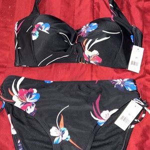 Black Flower Bikini